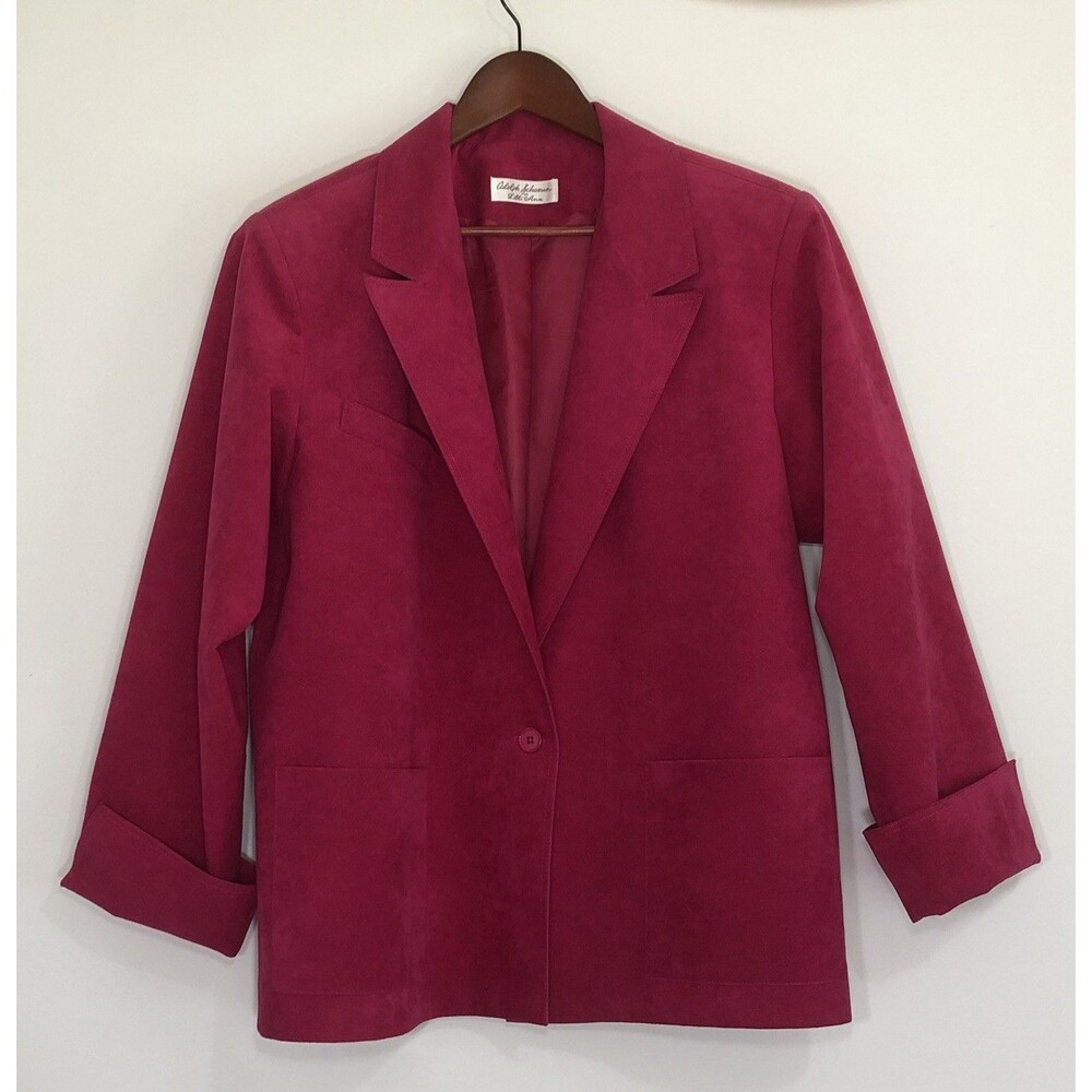 ADOLPH SCHUMAN LILLI ANN 2pc SUIT-VTG 70’s HOT PINK  10/12 See Desc* Union Made